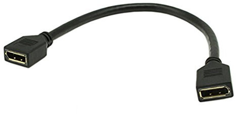 CERRXIAN DP - Cable de extensión DisplayPort 4K hembra a hembra de 0,3 m, versión 1.2