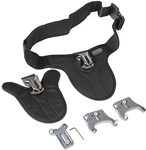 SpiderPro Dual Hüft-Tragesystem V2 mit Gürtel, 2 x Holster, 3 x Kameraplatte