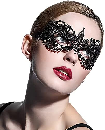 ANGAZURE-FR Masque Loup Femme dentelle (Masque A)