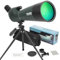 Longue Vue, Zoom 25-75x70mm 52-94ft/1000m Lentille Optique Entièrement Multi Enduite Télescope de Conception à Oculaire Antibuée et Mobile avec kit de Montage Rapide pour Smartphone et Trépied