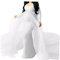 Yililay Robe de maternité Femmes en Dentelle à Manches Longues Photographie Robe Femmes Enceintes Mère Trailing Robe Blanche 2XL