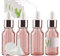 TIANZD 4 Pièces 20ml Flacons en Verre Rose avec Pipettes, 20 ml Bouteilles Compte-gouttes en Verre Vides avec Bouchon à Vis Rose Pour Les Huiles Essentielles Aromathérapie