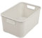 BranQ - Home essential universeller, multifunktionaler Korb in Rattan Design, Grösse L 19 l, BPA-frei Kunststoff PP, Creme, 38x27,8x18,5 cm