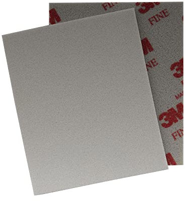 3M Softback Sanding Sponge Aluminum Oxide Abrasive Pad 4-1/2 Inch x 5-1/2 Inch, Fine 320-400 Grit (Set of 2)