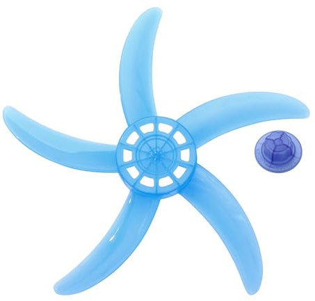 YiZYiF Universal Plastic Fan Blade with Nut 3/5 Leaves Replacements for Household Fans Standing Pedestal Fan Blue C 20 Inch