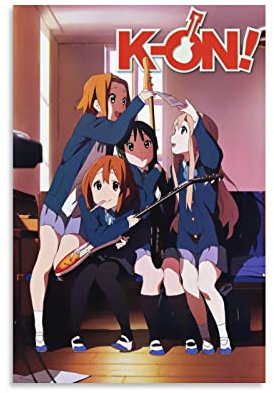 nuochen K-On! Japanisches Anime-Poster, Filmposter für Zimmer, ästhetisch, 4 Bilderdruck, Wandkunst, Poster, Malerei, Leinwand, Poster, Kunstwerke, Raumästhetik, 30 x 45 cm
