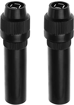 The Lord of the Tools 2Pcs DIN Female Screw on Aerial Adapter Replacement Female Inline Aerial Adapter Socket Car Antenna Radio Accessories Black