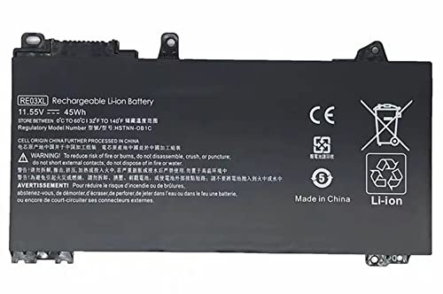 ASKC RE03XL L32407-541 L32656-005 Laptop Batterie pour HP ProBook 430 440 445 445R 450 455R 455 G6 430 440 445 G7 Series HSTNN-OB1C HSTNN-UB7R HSTNN-DB9A L32407-2B1 L32407-2C1 L32407-AC1 45Wh