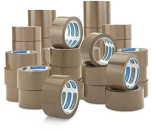 Rapesco 1743 Business Pack: 48 Rollen Starkes Klebeband, 50mm x 60m, Braun