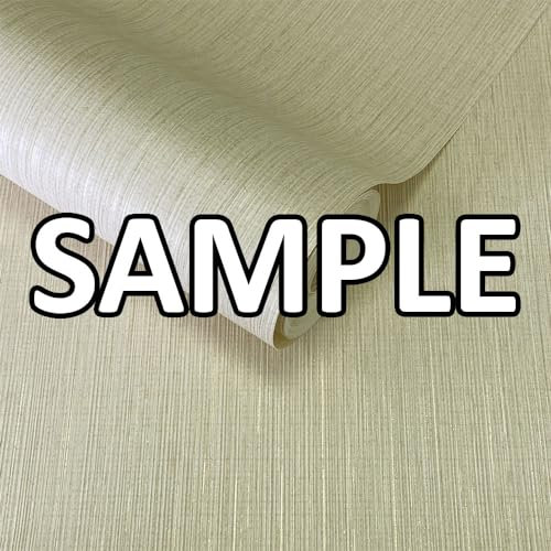 World of Wallpaper Roma Beige/Gold Sample - Modern Luxury Wallpaper - Heavyweight Vinyl - Decorative Plain Texture