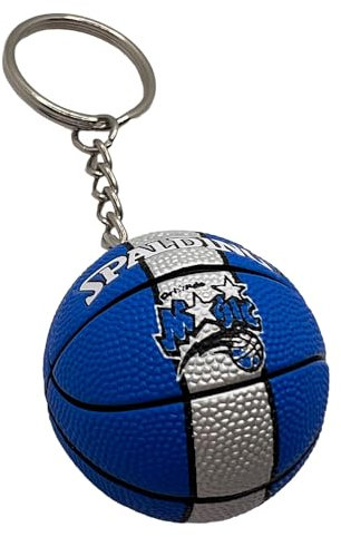 Ball Schlüsselanhänger kompatibel mit NBA Magic Basketball Gadget Zubehör Geschenkidee Herren Damen Kinder Anhänger Kreativ 3D, blau, One size