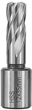 LXURY 1 STÜCK HSS Ringschneider 12/16/19/20/23/25/30/42mm Kernbohrer Weldon Schaft Lochsäge Hohlbohrer for Metall Bohrwerkzeuge (Color : 12x35mm)