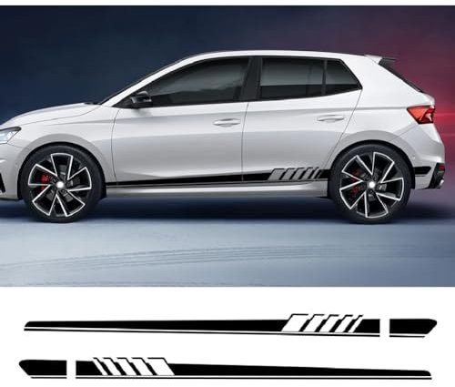 2 Stück Autoaufkleber, für Skoda, für Octavia 2 3 A7 A5 VRS Fabia 3 Rapid Superb 3 Kodiaq Scala Karoq Kamiq Tuning-Zubehör Vinyl-Aufkleber