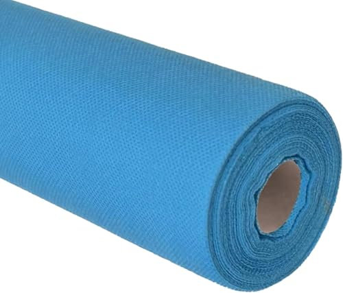 Nappe en tissu non tissé de 20 nappes jetables 30 x 40 cm, rouleau TNT jetable pour fête, anniversaire, restauration, protection de la table des taches et liquides (bleu)