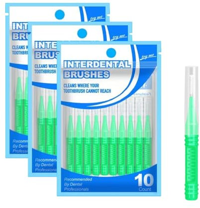 30 Stück Interdentalbürsten - Bürsten für Zahnzwischenräume,Wiederverwendbar,Zwischen Erhaltung der Mundgesundheit