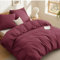 BEDSURE Bettwäsche 220x240 Baumwolle Weinrot - Bettwäsche-Sets 240 x 220 cm Bettbezug 3teilig mit 2 Kissenbezüge 80x80 cm, Oeko-TEX Bedding Rot mit Reißverschluss