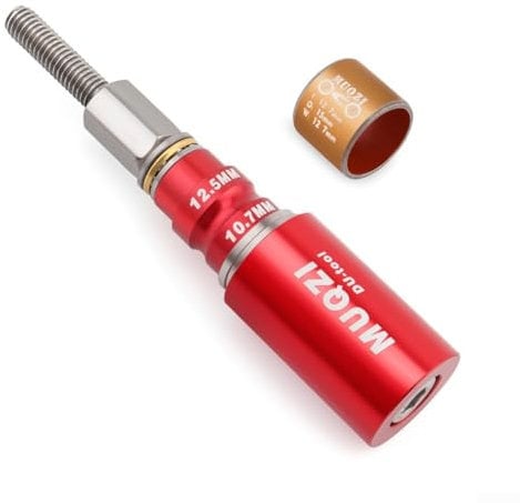 Biking enthusiasts' choice Efficiently designed dual unit (DU) busing tool that fits both For Fox and rear shock absorbers (Red)