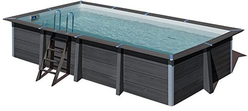 Gre KPCOR60 - Piscina in composite rettangolare 606 x 326 x 124 cm, con filtrazione 6 m3/h, cuneo metallico
