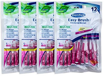 4x DenTek Easy Brush Interdental - Bürsten 2.0mm Mega Fein ISO: 0