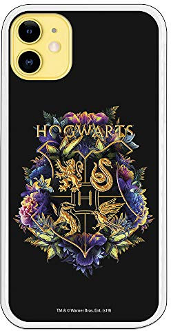 LA CASA DE LAS CARCASAS The House of CARCASES Offizielle Harry Potter Hogwarts Floral iPhone 11-Hülle zum Schutz Ihres Mobiltelefons. Flexible Silikon-Apple-Hülle mit offizieller Harry-Potter-Lizenz.