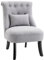 HOMCOM Sessel Wohnzimmer Relaxsessel Loungesessel Ruhesessel mit Rückenkissen, Holzbeine, Lesesessel mit Leinenoptik, Polstersessel für Schlafzimmer, Grau