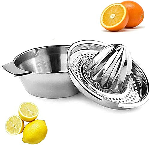 St@llion Lemon Squeezer, Citrus Orange Stainless Steel Metal Juicer, Lime Fruit Hand Squeezer Kitchen Tool - Pack of 1