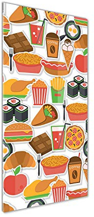 Tulup Peinture sur Verre trempé 50x125cm décoration Murale Tableau Image - Manger de la Restauration Rapide
