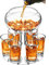 SZSMD 6 Schnapsglas Spender und Halter, Cocktail Spender Shot Spender, Schnapsgläser und Halter Bar Schussspender Likörspender, mit 6 Bechern für Cocktail-Party Trinkspiele Geschenke (Transparent)