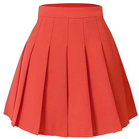 Hoerev Damen Mädchen Faltenrock Skirt Tennisrock Tennis Rock,34,S