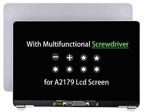 NUOLAISUN Reemplazo de pantalla LCD para MacBook Air 13 pulgadas A2179 2020 EMC 3302 Retina LCD Pantalla Asamblea completa (Plata)