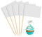 lohey 100PCS Blank Toothpick Flags Food Labels (3.5 * 2.5cm) Fruit Picks for Party Food, Cheese Plate & Cupcake Toppers, Cheese Labels, Baby Shower Names, Fruit Salad Cocktail Sticks Food Supplies