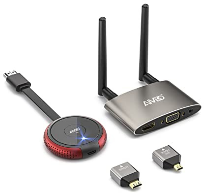 Wireless HDMI Transmitter and Receiver 4K 5G, Wireless Sender Extender, 165FT/50M Streaming Audio Video for Laptop/TV Box/Camera/Phone/PS to TV/Monitor/Projector (Grey)