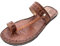 LaRocco Ledersandalen Zehenring Zehentrenner Zehenschlaufe Echtleder Sandalen 17.a.b.w (39, Cognacbraun)