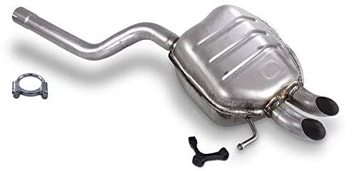 BESTPRICE Auspuff Schalldämpfer Set 1x Endschalldämpfer, mit Montagematerial Kompatibel mit SKODA OCTAVIA 2 (1Z3), OCTAVIA 2 Kombi (1Z5), VW GOLF 5 Variant (1K5), JETTA III (1K2)