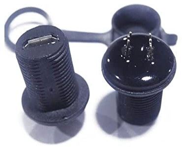 Elecbee Connecteur Micro USB IP67 5pin Étanche MicroUSB 5pin Femelle M12-1.0 SocketMicro USB étanche