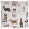 Kirschkernkissen 12x12cm - Bio Stoff Liebe Hunde - Wärmekissen & Kältekissen - Körnerkissen