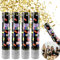 Reofrey Konfettikanone Gold Konfetti Poppers, 4pcs Konfetti Popper Konfetti Pistolen Set Konfetti Bombe, Konfetti Shooter Konfettikanone Gender Reveal für Abschlussfeier Geburtstage Hochzeiten