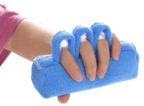 Heathman Finger Contracture Cushion, Anti Flaw Ulcer Finger Splitter Separator, Palm Hand Grip & Comfortable Aid for Patient Rehab (Blue)