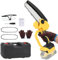 Mini Motosega a Batteria per Dewalt 20V Max Batterie, 6 Pollice Sega Elettrica Portatile per Tagliare Legna, Potare Rami, Giardini, Taglio di Alberi con 2 Catene (Senza Batteria)