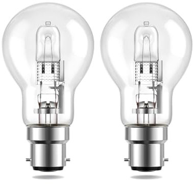 TobeBright 2-Pack 100W B22 Bayonet Light Bulbs Dimmable Warm White 2700K, 862lm A55 Large Bayonet Bulbs for Bedroom Hallway Living Room