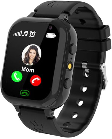 ELEJAFE Smartwatch Kinder, Kinder Smartwatch Telefon mit Anruffunktion 25 Spiele SMS SOS Kamera Musik Wecker Schrittzähler, Smartwatch mit SIM Karte für Mädchen und Jungen 3-12 Jahre Geschenk