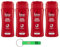 4 X Intesa Pour Homme Aloe Gel Doccia Shampoo, Tonificante, Freschezza Attiva, 500 ml + Portachiavi Beni Culinari