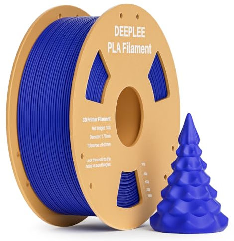 DEEPLEE PLA Filament 1.75mm, 3D Drucker Filament 1kg (2,2lbs), Maßgenauigkeit +/- 0,02 mm, Filament 3D-Druckmaterialien für FDM 3D Drucker, Blau