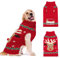 HYLYUN Weihnachten Hund Pullover - Rentier Schneeflocke Outfits Mit Leine Loch, Klassische Rollkragen Hundekleidung für Welpen und Medium Hunde
