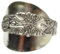Besteckschmuck, ein Ring aus Besteck, ungefähr Größe 64 (20,5).