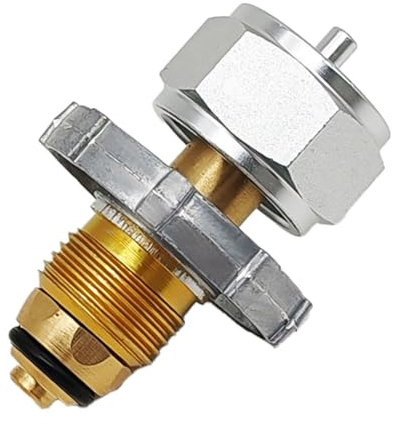 Cpolebev 1 Piece Gas Propane Refill Adapter Refill Output Converter Adapter Silver Camping Bottle Propane Transfer Nozzle