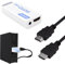 AKSIQIOL Adaptateur convertisseur Wii vers HDMI, sortie vidéo et audio HD 1080p/720p avec câble HDMI de 1,5 m, compatible avec tous les modes d'affichage Wii (blanc)
