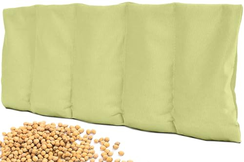 Amilian Kirschkernkissen 55x20 cm – Wärmekissen & Kältekissen mit 100% Kirschkerne – Körnerkissen für Mikrowelle – ideal für Nacken, Schulter, Rücken & Bauch - Maiglanz