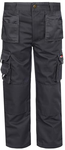 TuffStuff - Junior Pro Work Trousers - Durable Kids Workwear with Knee Pad Pockets, Holster Pockets with YKK Zip & Triple-Stitched Seams - Functional Design - Boys Trousers