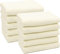 ZOLLNER 10er Set Handtücher in 50x100 cm - saugstarke und weiche Duschtücher in beige - mit praktischem Aufhänger - waschbar bis 60°C - Baumwolle - Hotelqualität